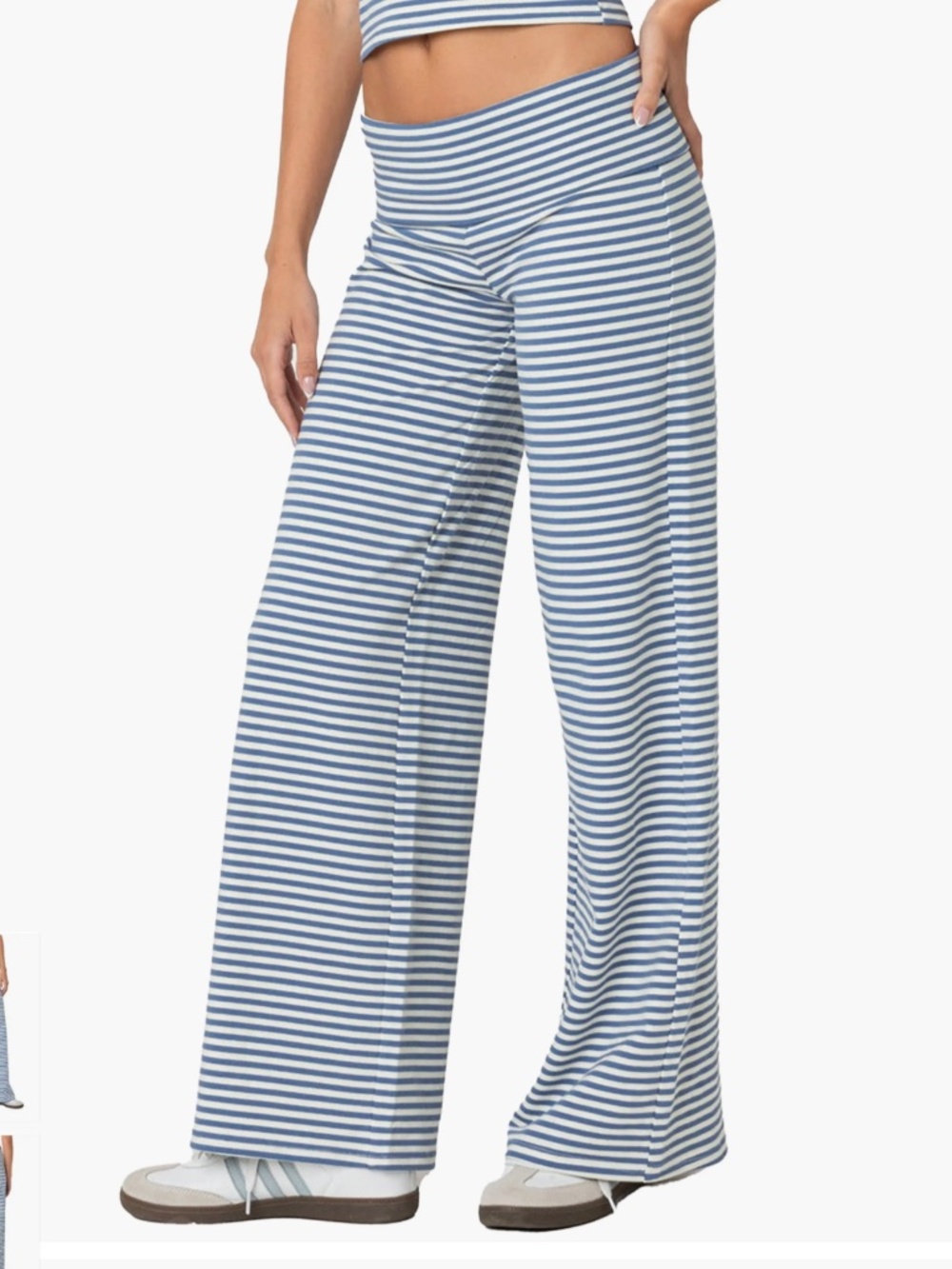 Seeking Sunsets Striped Fold Over Lounge Pants NWT Size Large - Picture 12 of 12